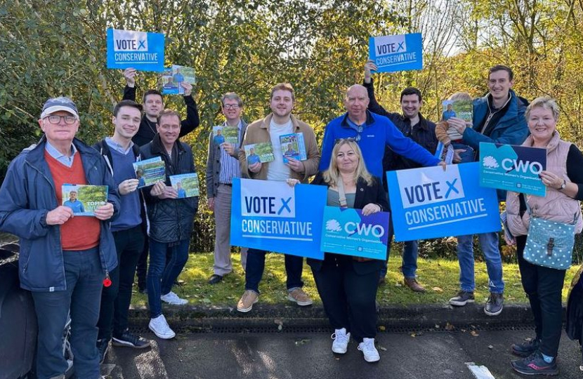 Tom Wust and campaigners during The Nedge campaign