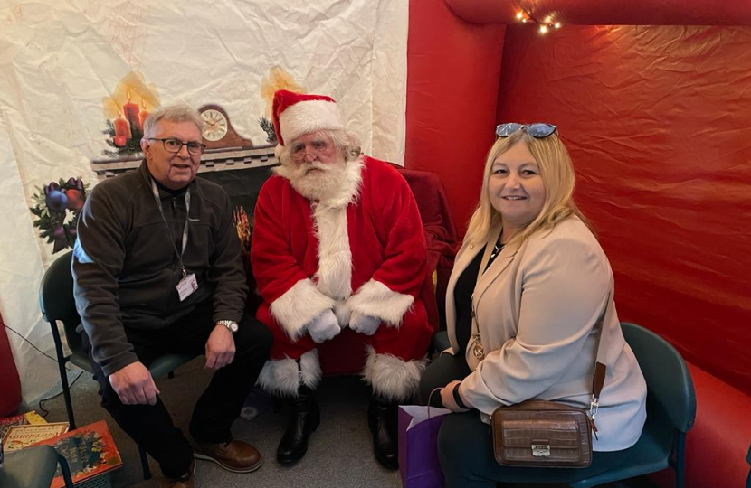 Rachael and Paul with Santa - 1