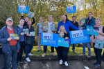 Tom Wust and campaigners during The Nedge campaign