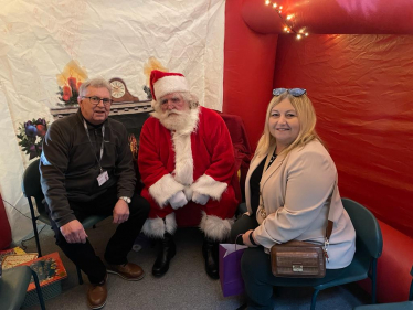 Rachael and Paul with Santa - 1